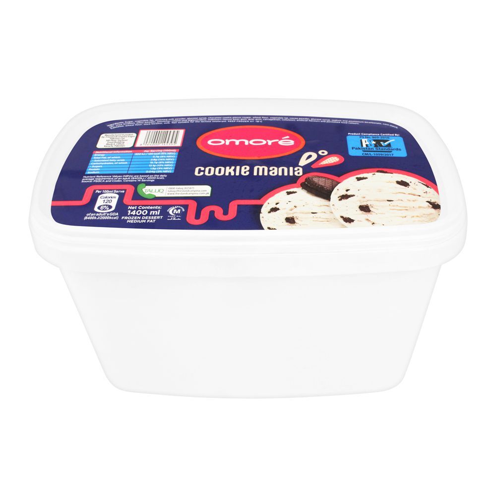Omore Cookie Mania Ice Cream 1400ml