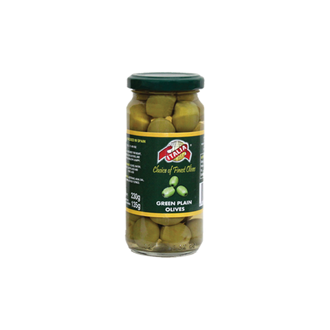 Italia Green Plain Olives 230g